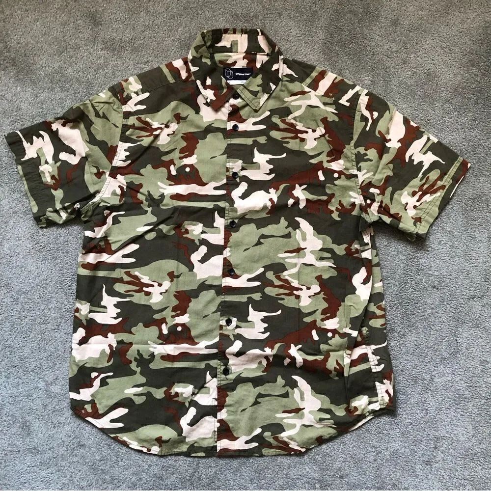 $10 or This item is free ~ Original Use Camo Men’s Button-down Shirt (L)